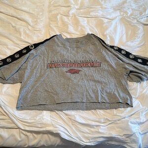 vintage UARK cropped shirt